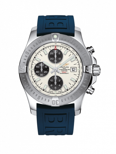 Breitling Colt Chronograph Automatic Stainless Steel / Stratus Silver / Rubber / Folding A1338811/G804/157S/A20D.2