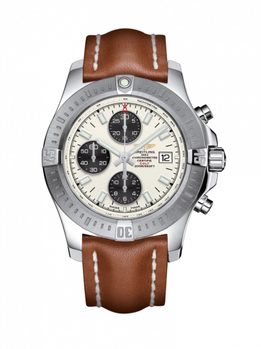 Breitling Colt Chronograph Automatic Stainless Steel / Stratus Silver / Calf / Folding A1338811/G804/434X/A20D.1