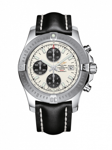Breitling Colt Chronograph Automatic Stainless Steel / Stratus Silver / Calf / Folding A1338811/G804/436X/A20D.1