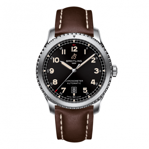 Breitling Aviator 8 Automatic 41 Stainless Steel / Black / Calf / Folding A17315101B1X4