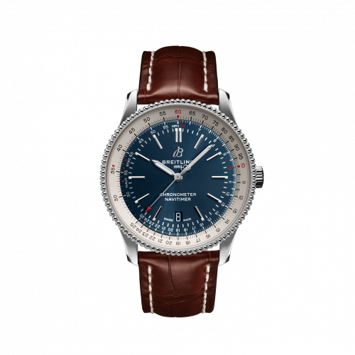 Breitling Navitimer Automatic 41 Automatic Stainless Steel / Blue / Croco / Pin A17326211C1P1