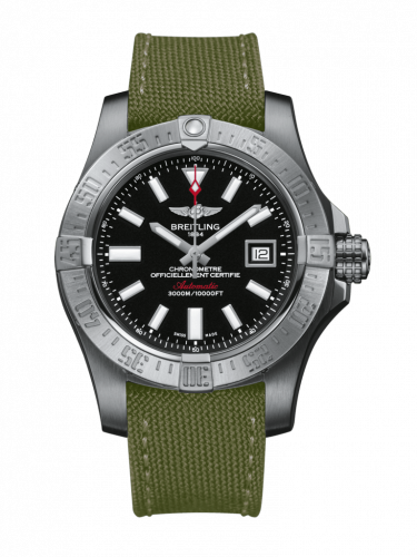 Breitling Avenger II Seawolf Stainless Steel / Volcano Black / Military / Pin A1733110/BC30/106W/A20BASA.1