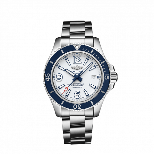 Breitling Superocean 42 Stainless Steel / White / Bracelet A17366D81A1A1