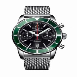 Breitling Superocean Heritage 44 Chronograph Stainless Steel / Green / Black / Milanese A2337036.BB81.154A