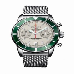 Breitling Superocean Heritage 44 Chronograph Stainless Steel / Green / Silver / Milanese A2337036.G753.154A