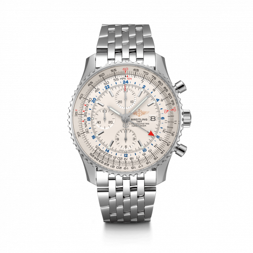 Breitling Navitimer World Stainless Steel / Silver / Bracelet A24322121G1A1