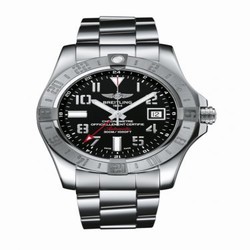 Breitling Avenger II GMT Stainless Steel / Volcano Black / Bracelet A32390111B2A1