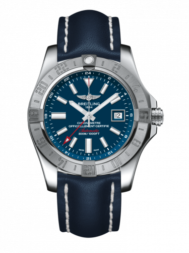 Breitling Avenger II GMT Stainless Steel / Mariner Blue / Calf / Pin A3239011/C872/105X/A20BA.1