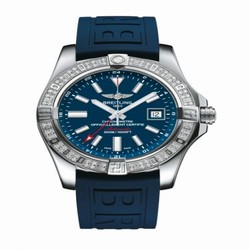 Breitling Avenger II GMT Stainless Steel / Diamond / Mariner Blue / Rubber A3239053.C872.158S