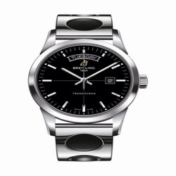 Breitling Transocean Day & Date Stainless Steel / Black / Racer A4531012/BB69/222A