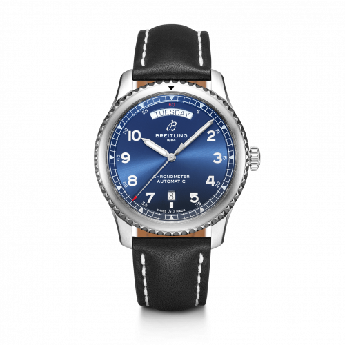 Breitling Navitimer 8 Automatic Day & Date 41 Stainless Steel / Blue / Black Calf / Pin A45330101C1X1
