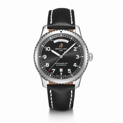 Breitling Navitimer 8 Automatic Day & Date 41 Stainless Steel / Black / Black Calf / Pin A45330101B1X1