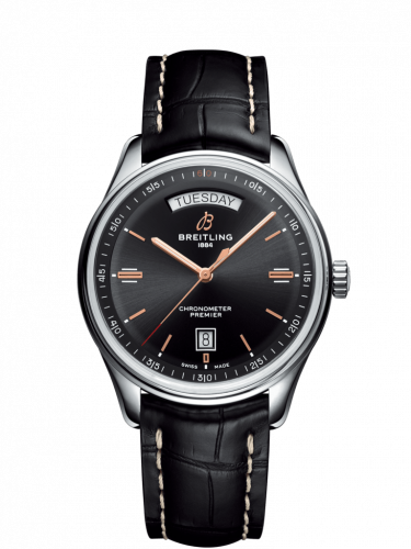 Breitling Premier Automatic Day & Date 40 Stainless Steel / Black / Croco Black / Tang A45340241B1P2