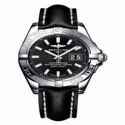 Breitling Galactic 41 Stainless Steel / Onyx Black / Calf A49350L2.BE58.428X
