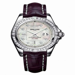 Breitling Galactic 41 Stainless Steel / Diamond / Pearl Diamond / Croco A49350LA.A702.720P