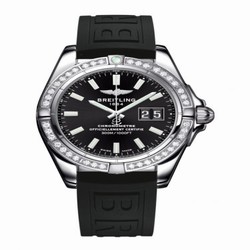 Breitling Galactic 41 Stainless Steel / Diamond / Onyx Black / Rubber A49350LA.BE58.150S