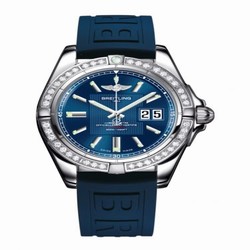 Breitling Galactic 41 Stainless Steel / Diamond / Metallica Blue / Rubber A49350LA.C806.148S