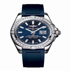 Breitling Galactic 41 Stainless Steel / Diamond / Horizon Blue / Rubber A49350LA.C929.138S