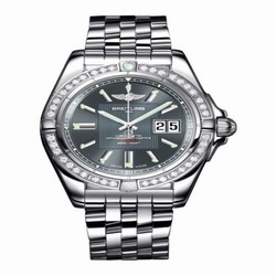 Breitling Galactic 41 Stainless Steel / Diamond / Tomcat Gray / Bracelet A49350LA.F549.366A