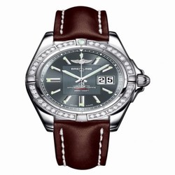 Breitling Galactic 41 Stainless Steel / Diamond / Tomcat Gray / Calf A49350LA.F549.431X