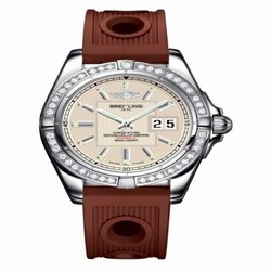 Breitling Galactic 41 Stainless Steel / Diamond / Sierra Silver / Rubber A49350LA.G699.204S