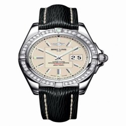 Breitling Galactic 41 Stainless Steel / Diamond / Sierra Silver / Sahara A49350LA.G699.218X