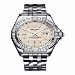 Breitling Galactic 41 Stainless Steel / Diamond / Sierra Silver / Bracelet A49350LA.G699.366A