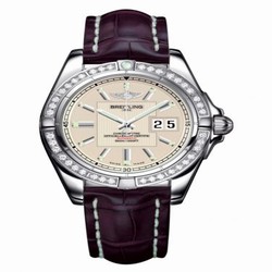 Breitling Galactic 41 Stainless Steel / Diamond / Sierra Silver / Croco A49350LA.G699.720P