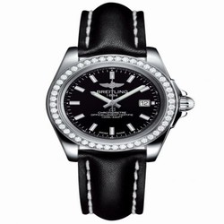 Breitling Galactic 32 Sleek Edition Stainless Steel / Diamond / Trophy Black / Calf A7133053/BF62/408X/A14BA.1