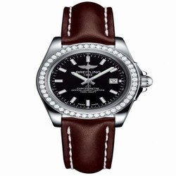 Breitling Galactic 32 Sleek Edition Stainless Steel / Diamond / Trophy Black / Calf A7133053/BF62/410X/A14BA.1