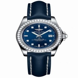 Breitling Galactic 32 Sleek Edition Stainless Steel / Diamond / Horizon Blue Diamond / Calf A7133053/C966/116X/A14BA.1
