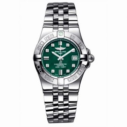 Breitling Galactic 30 Green / Diamond / Bracelet A71340L2.L516.368A
