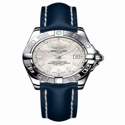 Breitling Galactic 32 Stainless Steel / Pearl / Calf A71356L2.A787.116X