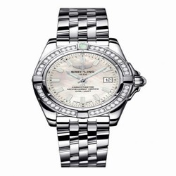 Breitling Galactic 32 Stainless Steel / Diamond / Pearl / Bracelet A71356LA.A787.367A
