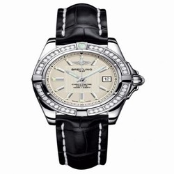 Breitling Galactic 32 Stainless Steel / Diamond / Sierra Silver / Croco A71356LA.G702.777P