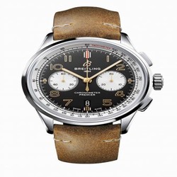 Breitling Premier B01 Chronograph 42 Stainless Steel / Norton Edition / Nubuck / Folding AB0118A21B1X1
