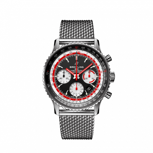 Breitling Navitimer 1 B01 Chronograph 43 Stainless Steel / Airline Editions SwissAir / Mesh AB01211B1B1A1