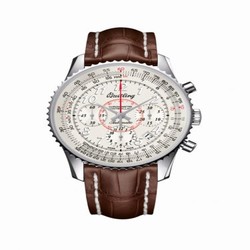 Breitling Montbrillant 01 Stainless Steel / Mercury Silver / Croco AB013012.G735.724P