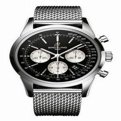Breitling Transocean Chronograph Stainless Steel / Reverse Panda / Limited Edition AB015112/BA59/154A
