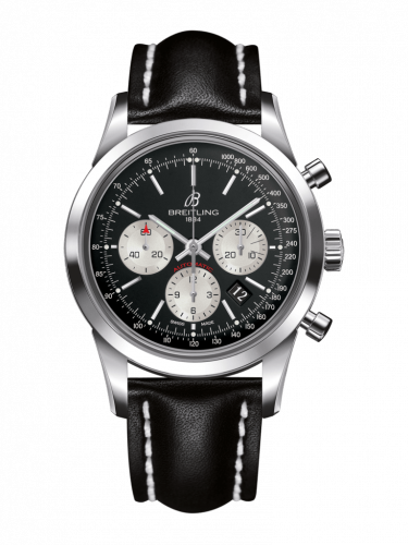 Breitling Transocean Chronograph Stainless Steel / Reverse Panda / Calf / Pin AB015212/BF26/435X/A20BA.1