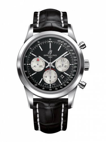 Breitling Transocean Chronograph Stainless Steel / Reverse Panda / Croco / Pin AB015212/BF26/743P/A20BA.1