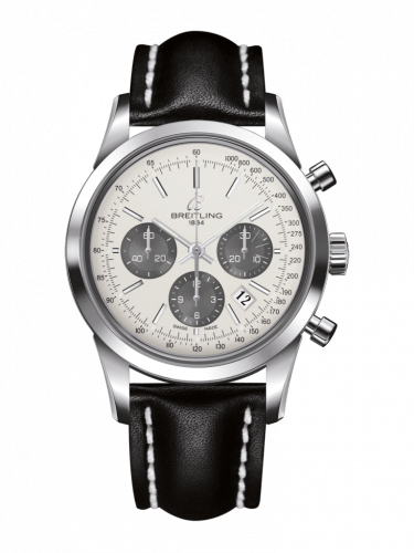 Breitling Transocean Chronograph Stainless Steel / Panda / Calf / Pin AB015212/G724/435X/A20BA.1