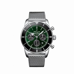 Breitling Superocean Heritage II B01 Chronograph 44 Stainless Steel / Green / Mesh AB01621A1L1A1