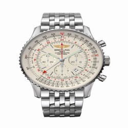 Breitling Navitimer GMT Stainless Steel / Silver / Bracelet AB044121/G783/443A