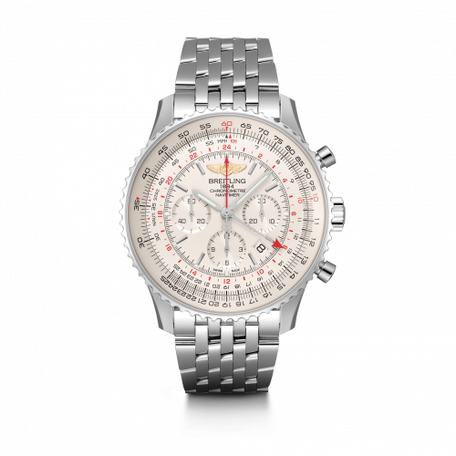Breitling Navitimer GMT Stainless Steel / Silver / Bracelet AB0441211G1A1