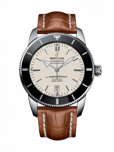 Breitling Superocean Heritage II 46 Stainless Steel / Black / Silver / Croco / Folding AB202012/G828/755P/A20D.1