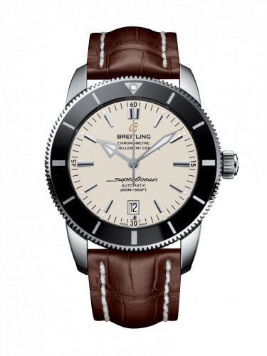 Breitling Superocean Heritage II 46 Stainless Steel / Black / Silver / Croco / Folding AB202012/G828/757P/A20D.1