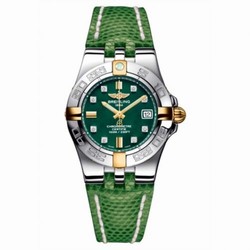 Breitling Galactic 30 Two Tone Green / Diamond / Teju B71340L2.L517.166Z