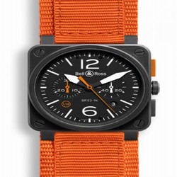 Bell & Ross BR 03 94 Carbon Orange Chronograph BR0394OCA