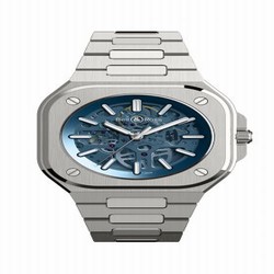 Bell & Ross BR 05 Stainless Steel / Skeleton Blue / Bracelet BR05A-BLU-SKST/SST